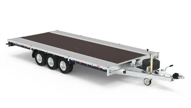Triple axel trailer open